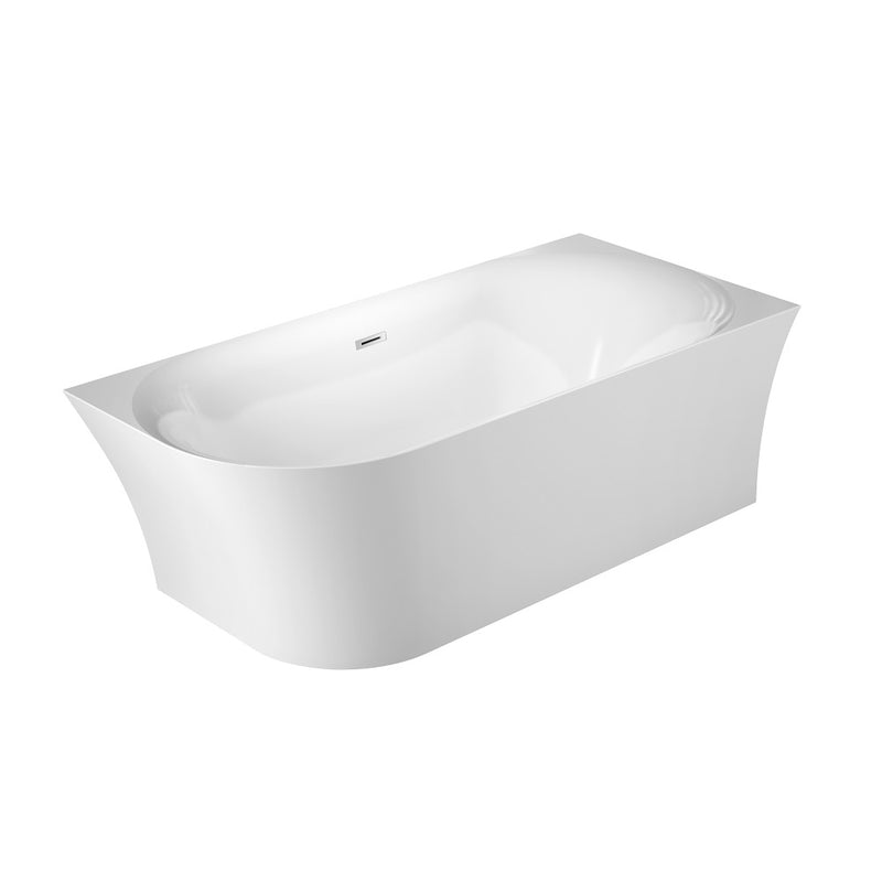 Baignoire design ovale semi-îlot ELIZABETH blanche