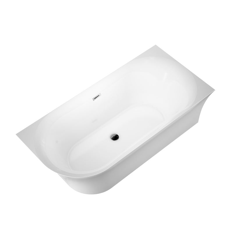 Baignoire design ovale semi-îlot ELIZABETH blanche
