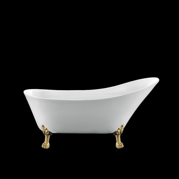 Baignoire ancienne BALMAIN Blanche - Le Monde du Bain | Pieds de Lion Dorés