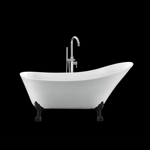 Baignoire ancienne BALMAIN Blanche - Le Monde du Bain | Pieds de Lion Noirs