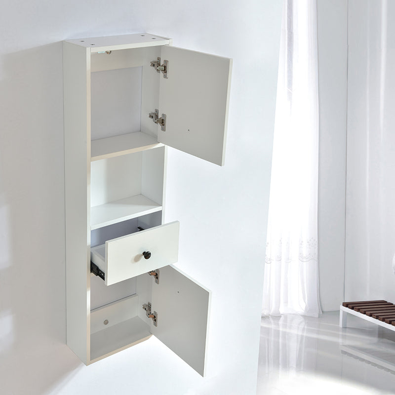 Grande armoire de rangement ARMARIA finition mélaminé blanc