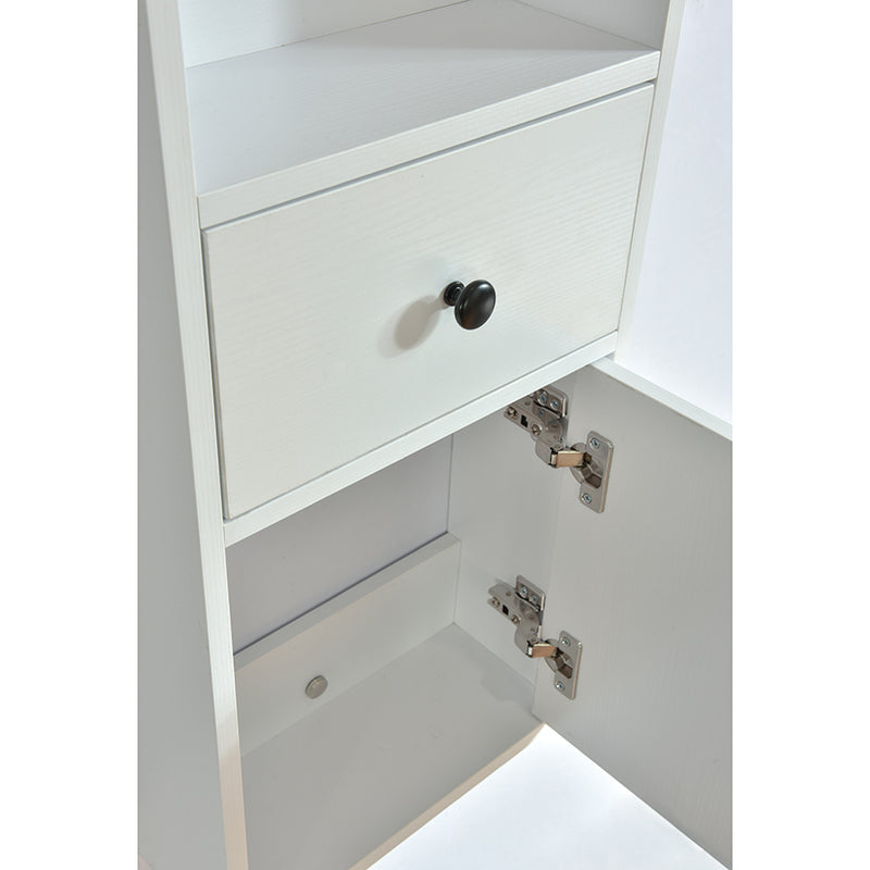 Grande armoire de rangement ARMARIA finition mélaminé blanc