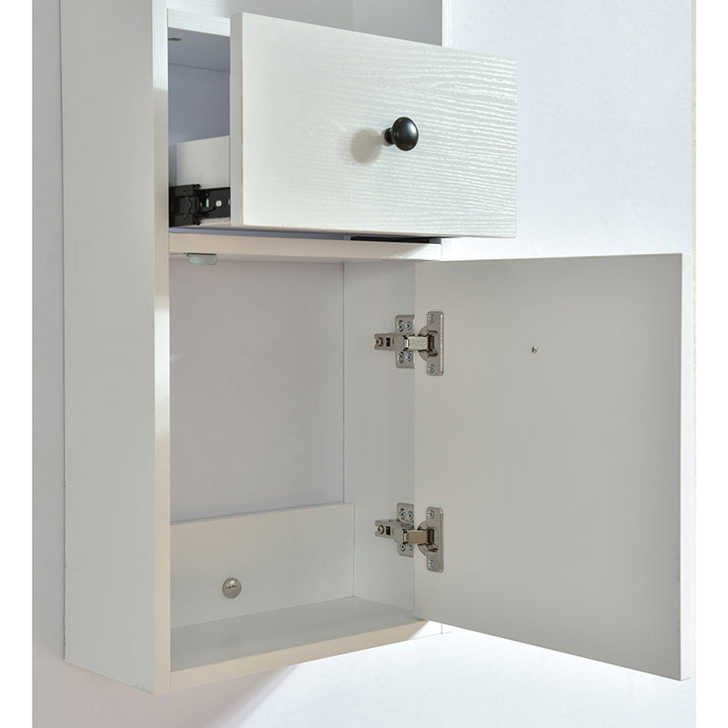 Grande armoire de rangement ARMARIA finition mélaminé blanc