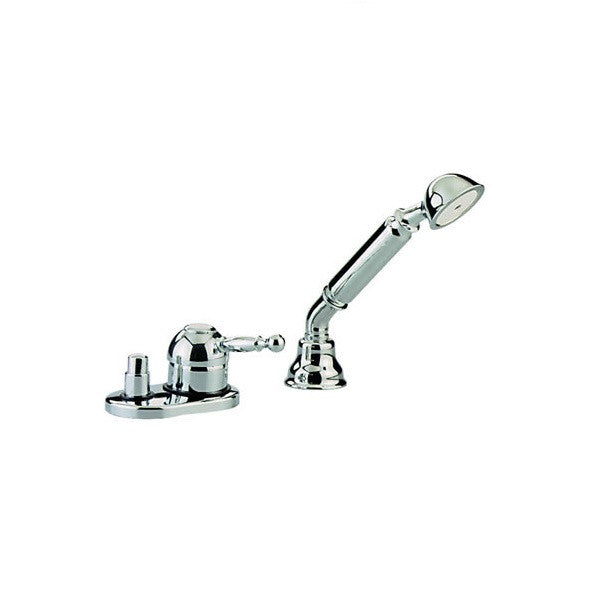 Robinet mitigeur bain/douche sur plage CISAL ARCANA ROYAL avec support mural douchette 2 trous - Le Monde du Bain |  Commun