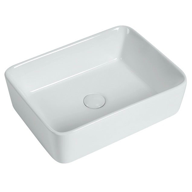 Fond blanc vasque à poser en céramique CORDOBA 48 x 37 cm