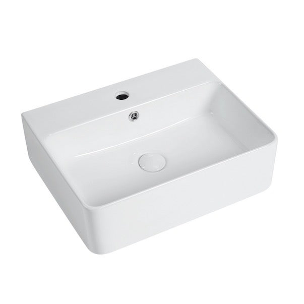 Fond blanc vasque à poser en céramique VENADO 52 x 42 cm