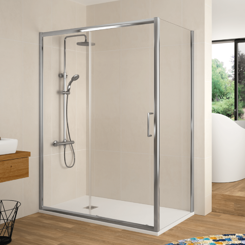 Paroi de douche fixe + Porte coulissante BELLA