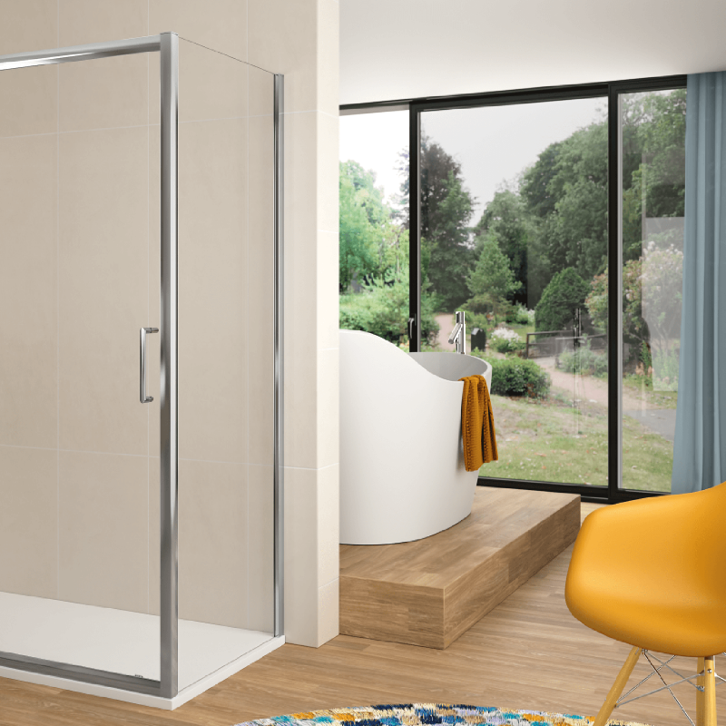 Paroi de douche fixe + Porte coulissante BELLA