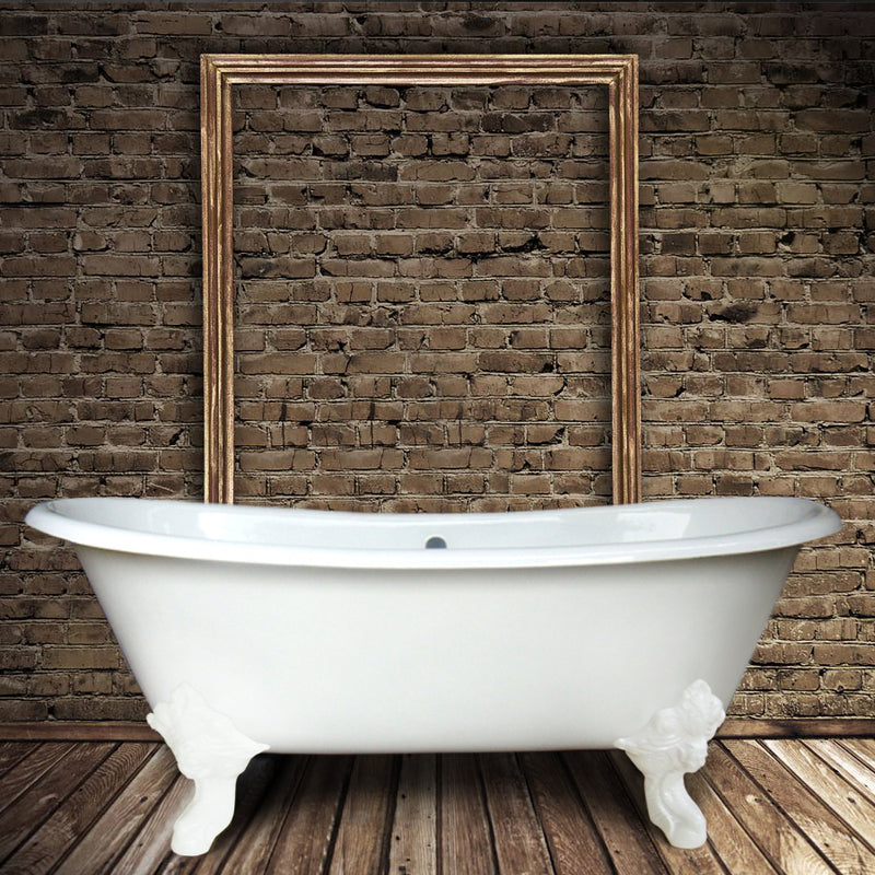 Baignoire ancienne en fonte BRADFORD Blanche - Le Monde du Bain | Pieds blancs