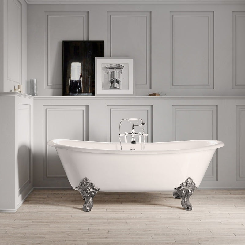 Baignoire sur pieds en fonte BRADFORD Blanche