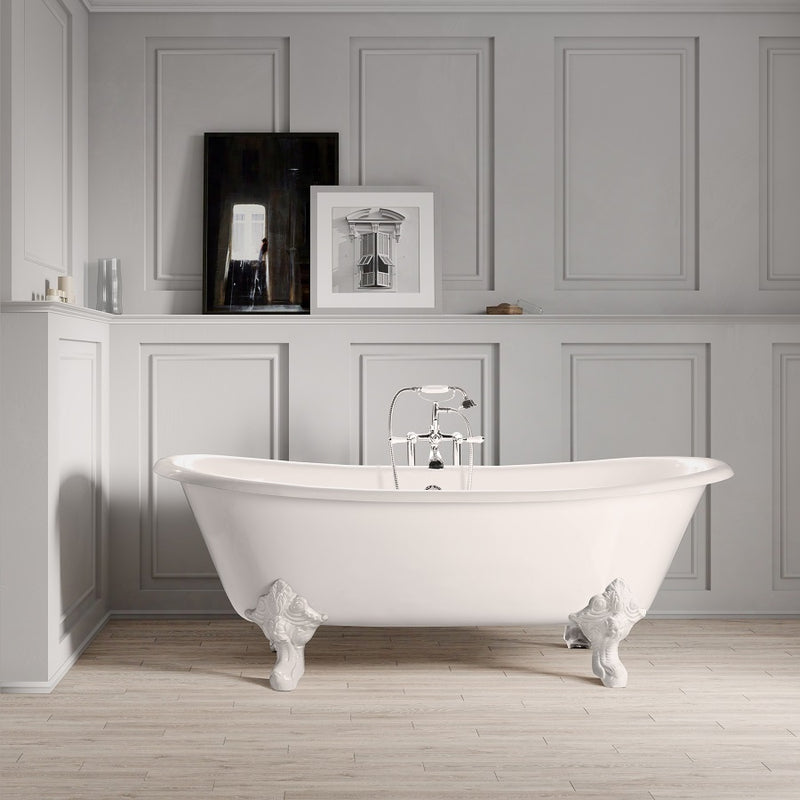 Baignoire sur pieds en fonte BRADFORD Blanche