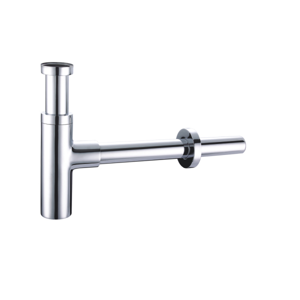 Siphon lavabo design en laiton chromé - Le Monde du Bain