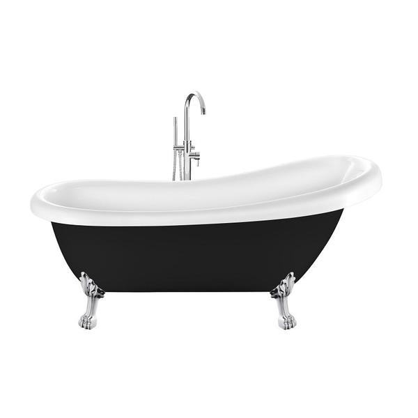 Baignoire ancienne RICHMOND Noire - Le Monde du Bain | Pieds de Lion Chromés