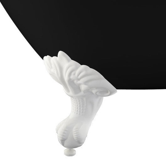 Baignoire îlot rétro DARLINGTON 175 Noire avec Pattes d&
