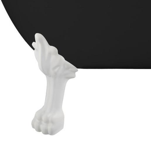 Baignoire ancienne RICHMOND Noire - Le Monde du Bain | Pieds de Lion Blancs _ miniature