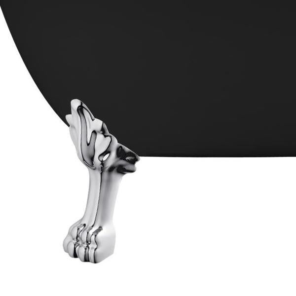 Baignoire ancienne RICHMOND Noire - Le Monde du Bain | Pieds de Lion Chromés _ miniature