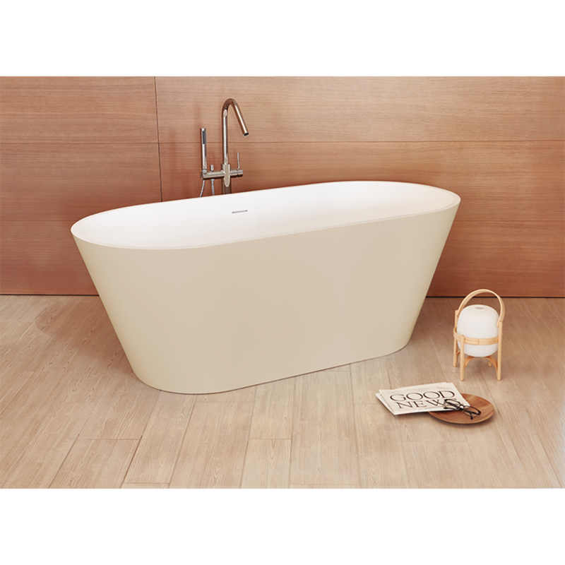 Baignoire îlot design en sanydur ovale MODERN - Le Monde du Bain