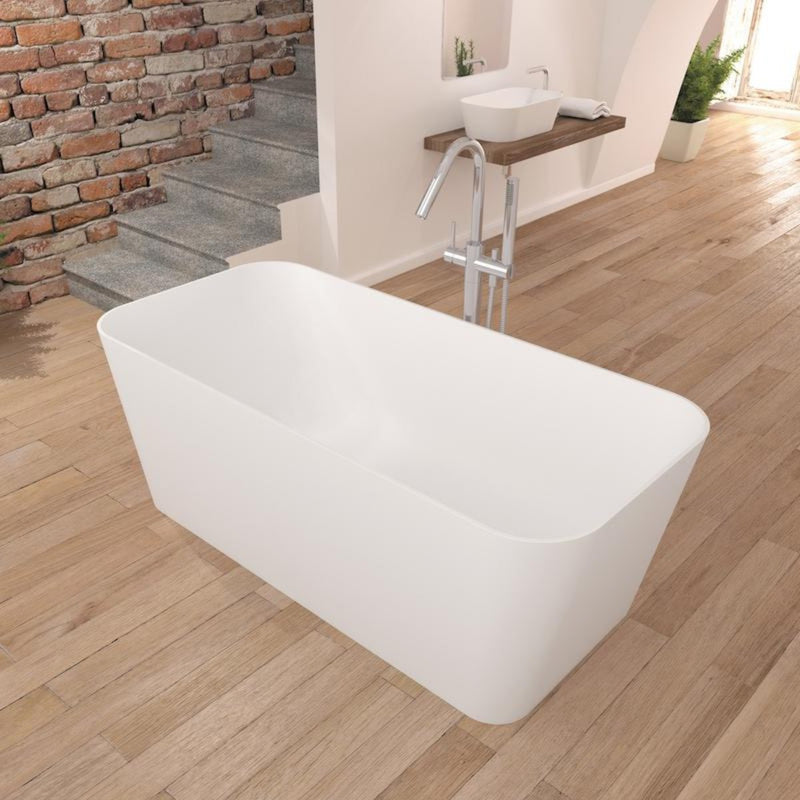 Baignoire îlot design en sanydur rectangulaire RUST - Le Monde du Bain