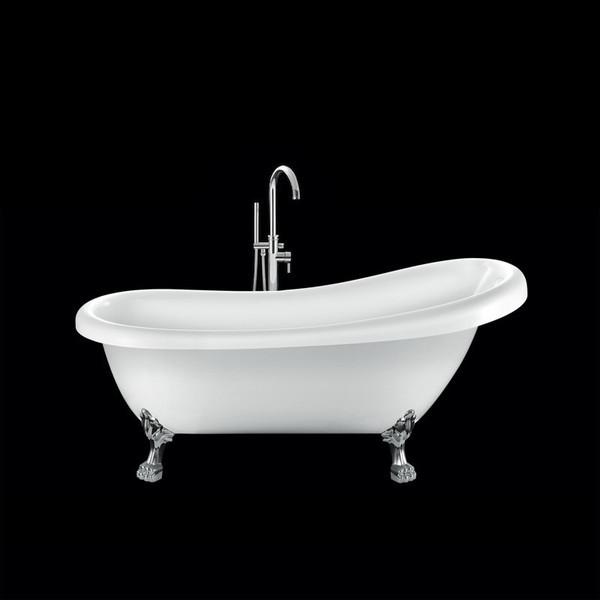 Baignoire ancienne RICHMOND Blanche - Le Monde du Bain | Pieds de Lion Chromés