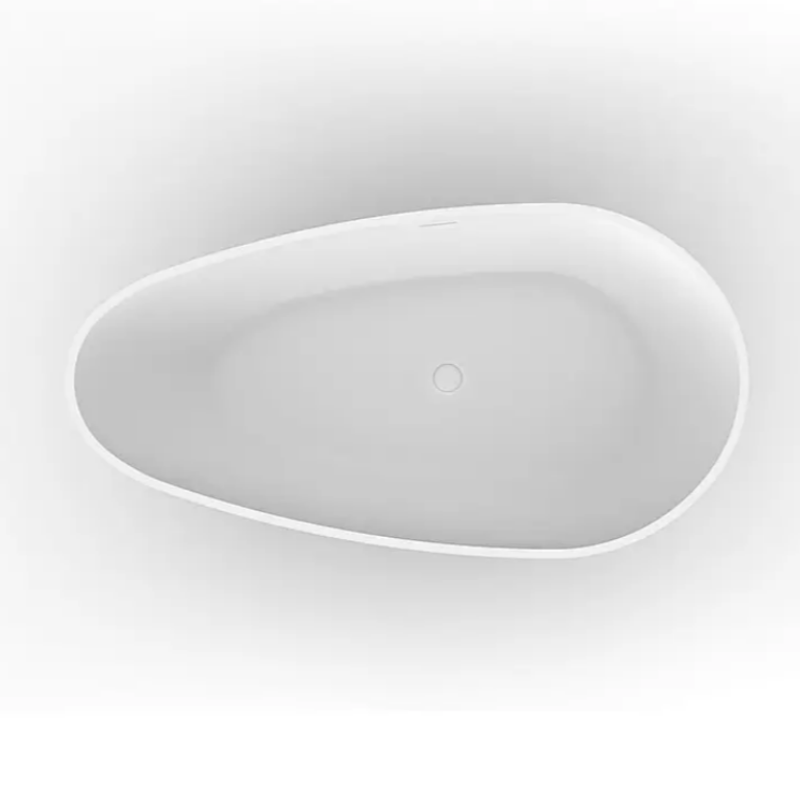 Baignoire îlot design en solid surface ovale HELSINKI- Le Monde du Bain