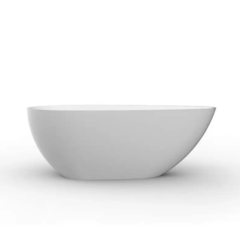 Baignoire îlot design en solid surface ovale HELSINKI- Le Monde du Bain