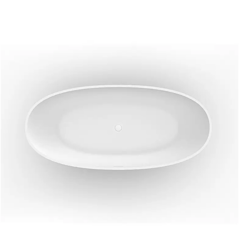 Baignoire îlot design en solid surface ovale MALMO - Le Monde du Bain