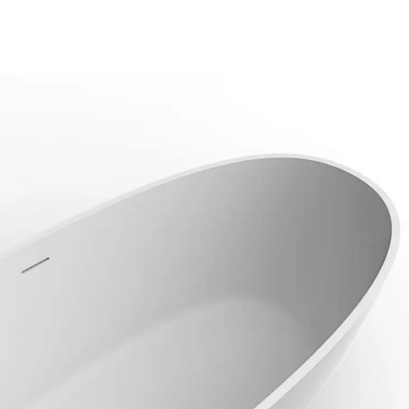 Baignoire îlot design en solid surface ovale MALMO - Le Monde du Bain