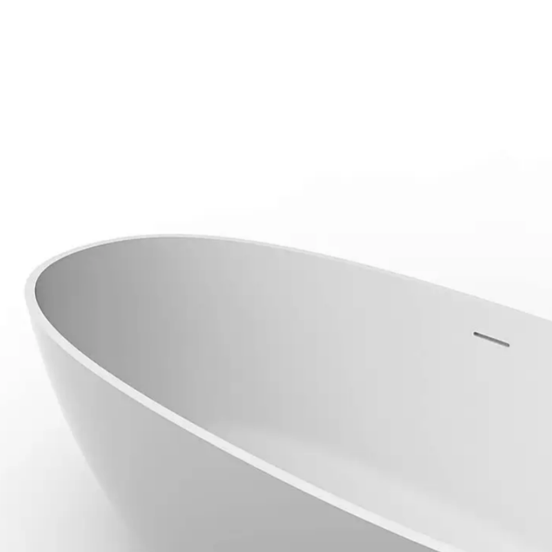 Baignoire îlot design en solid surface ovale MALMO - Le Monde du Bain