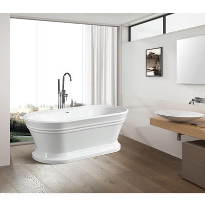 Baignoire îlot design ovale SEATTLE blanche