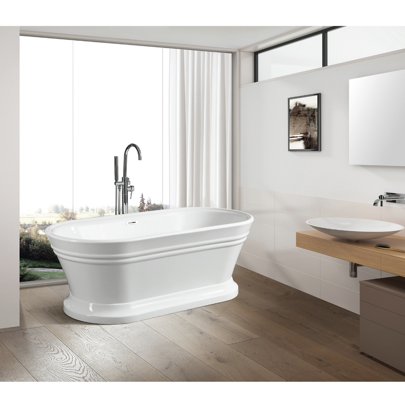 Baignoire îlot design ovale SEATTLE blanche