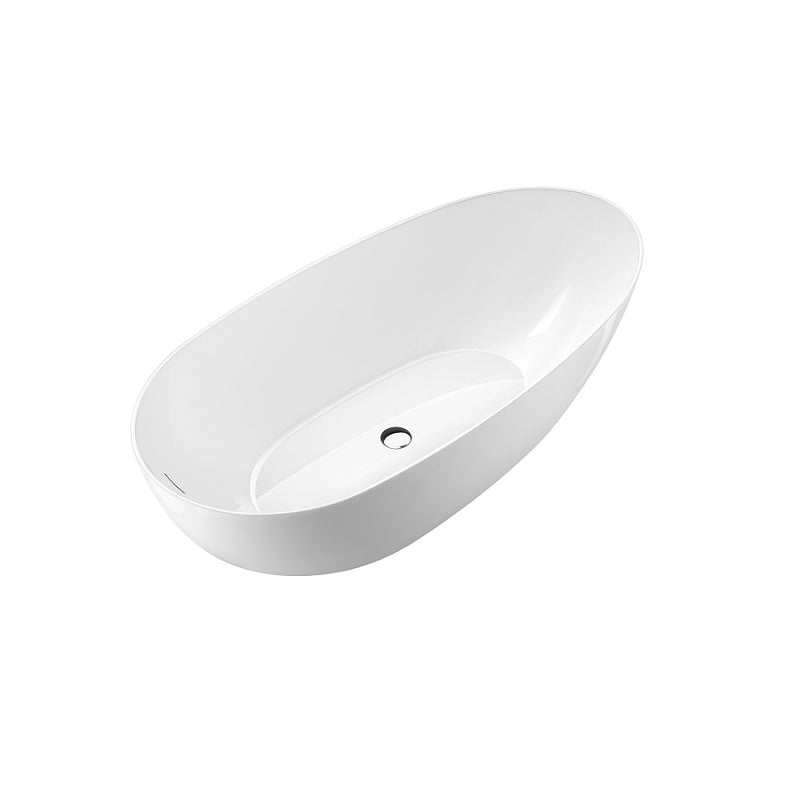 Baignoire îlot design ovale FLORIDA blanc brillant - Le Monde du Bain