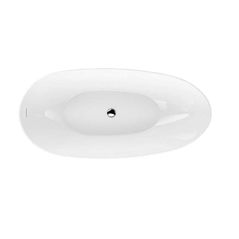 Baignoire îlot design ovale FLORIDA blanche brillante - Le Monde du Bain