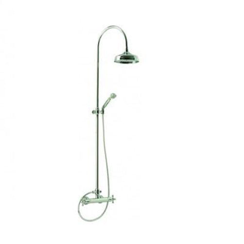 Ensemble robinet douche mural thermostatique CISAL ARCANA pour salle de bain rétro