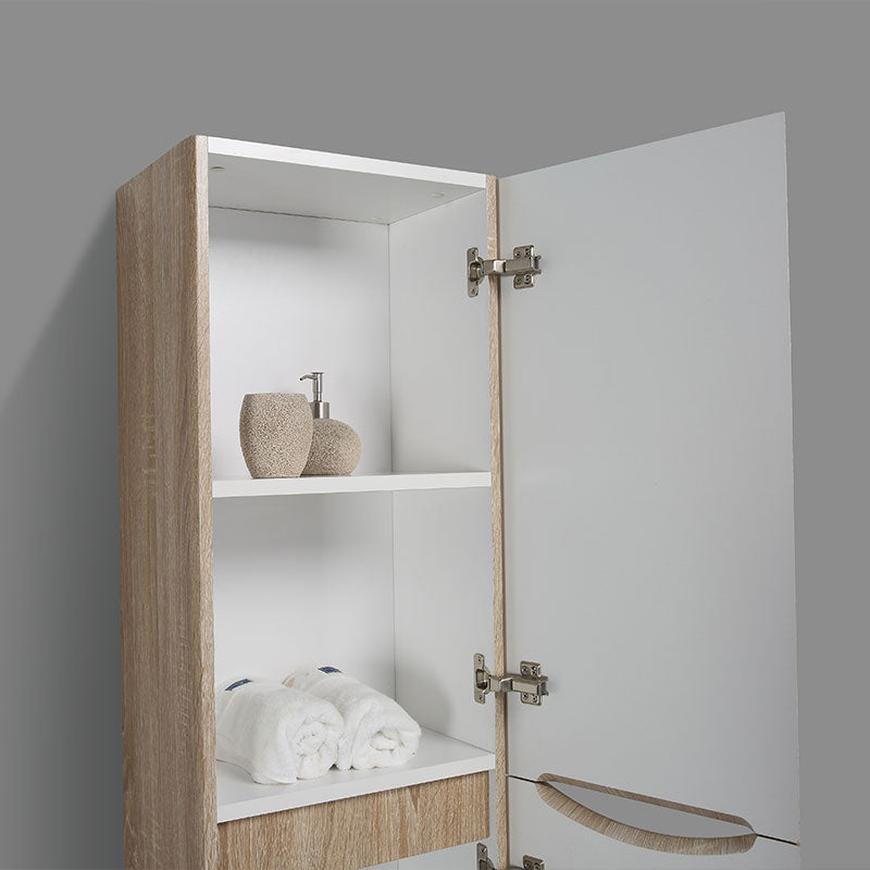 Grande armoire de rangement PIACENZA hauteur 150 cm, chêne clair