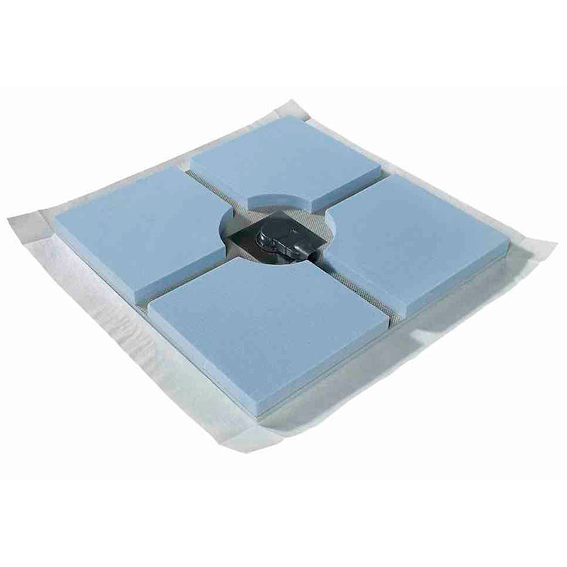 Receveur à carreler COMPACTBOARD 4 pentes avec natte étanche et siphon ultra plat