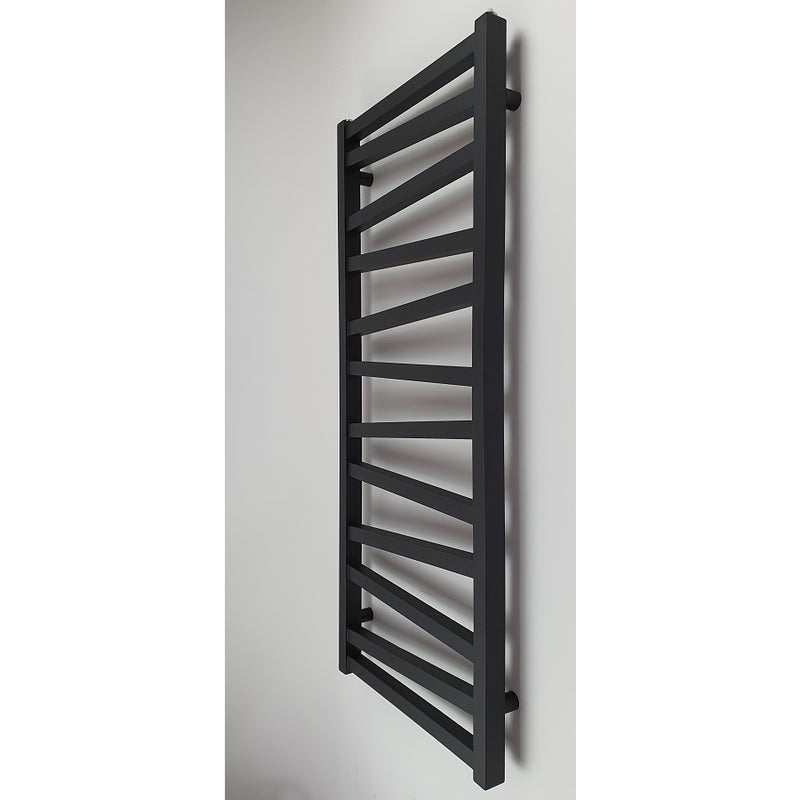 Radiateur sèche-serviettes eau chaude design CYRKA 119 x 50 cm noir mat