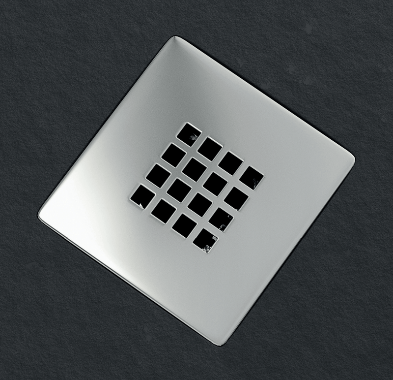 Receveur de douche extra plat MADISON en résine surface ardoisée - beton - Le monde du bain