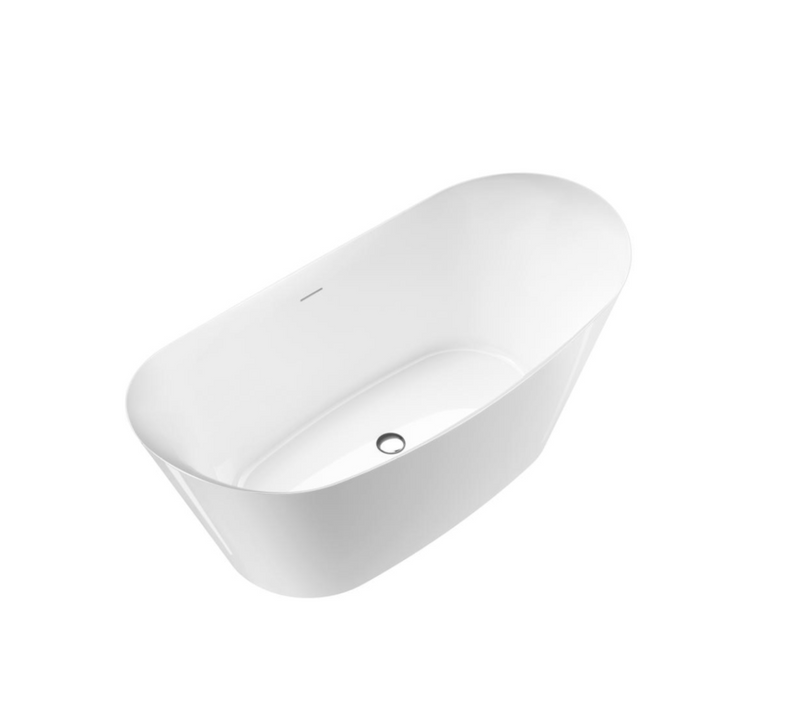 Baignoire îlot design ovale PALMA blanche brillante ou mate