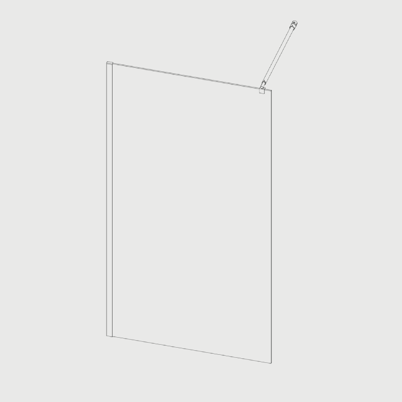 Paroi de douche fixe FRESH avec profil ROSE DORÉ