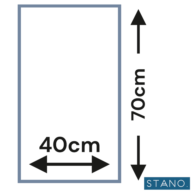 Dimensions - Miroir rectangulaire sans cadre DORIA largeur 40 cm - Le Monde du Bain
