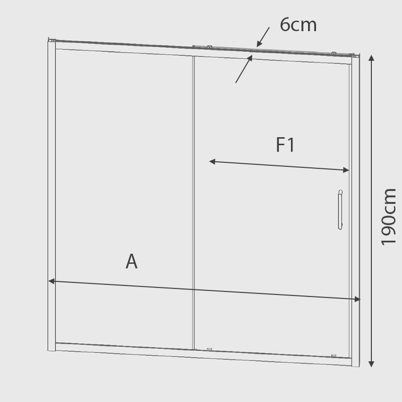 Paroi de douche fixe + Porte coulissante BELLA