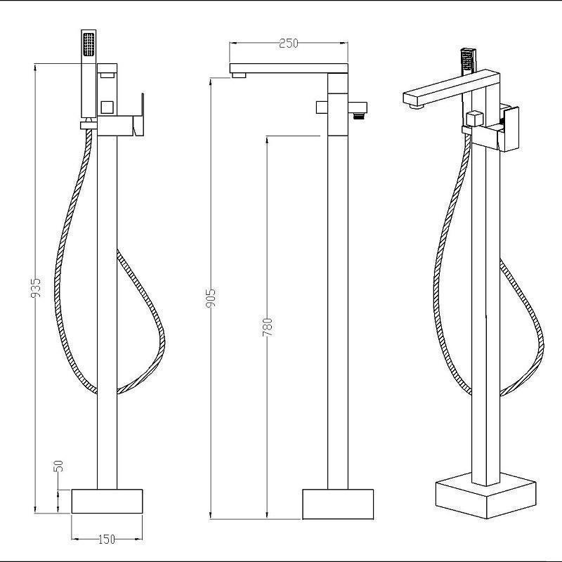 Robinet mitigeur baignoire sur pied MENTO - Le Monde du Bain
 - 2