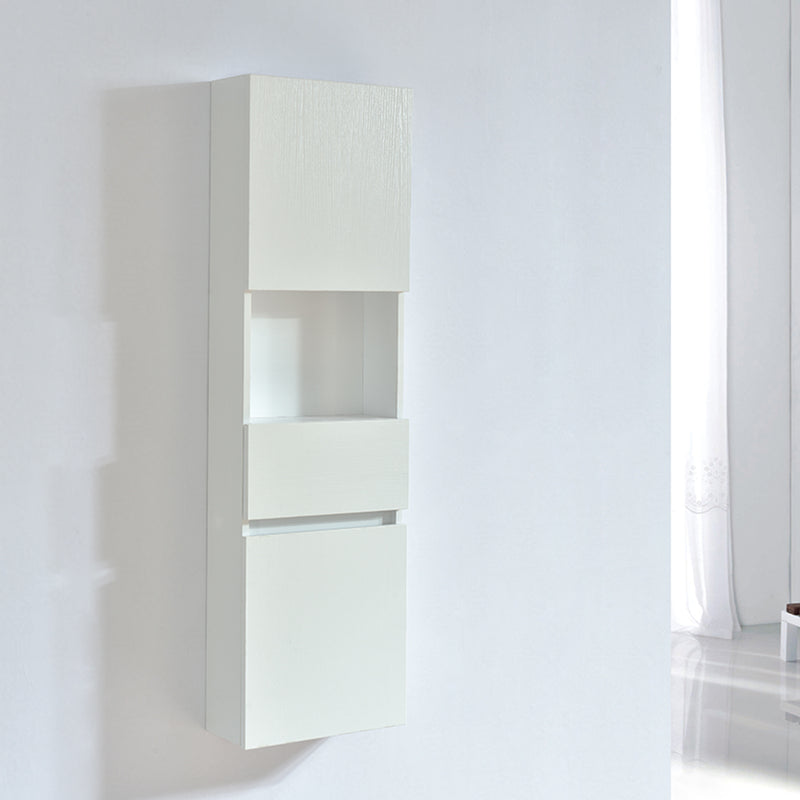 Grande armoire de rangement ESSENTIEL hauteur 120 cm, mélaminé blanc