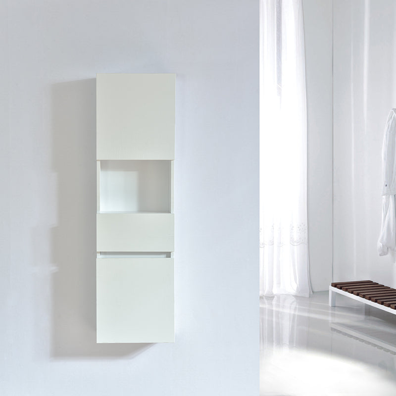 Grande armoire de rangement ESSENTIEL hauteur 120 cm, mélaminé blanc