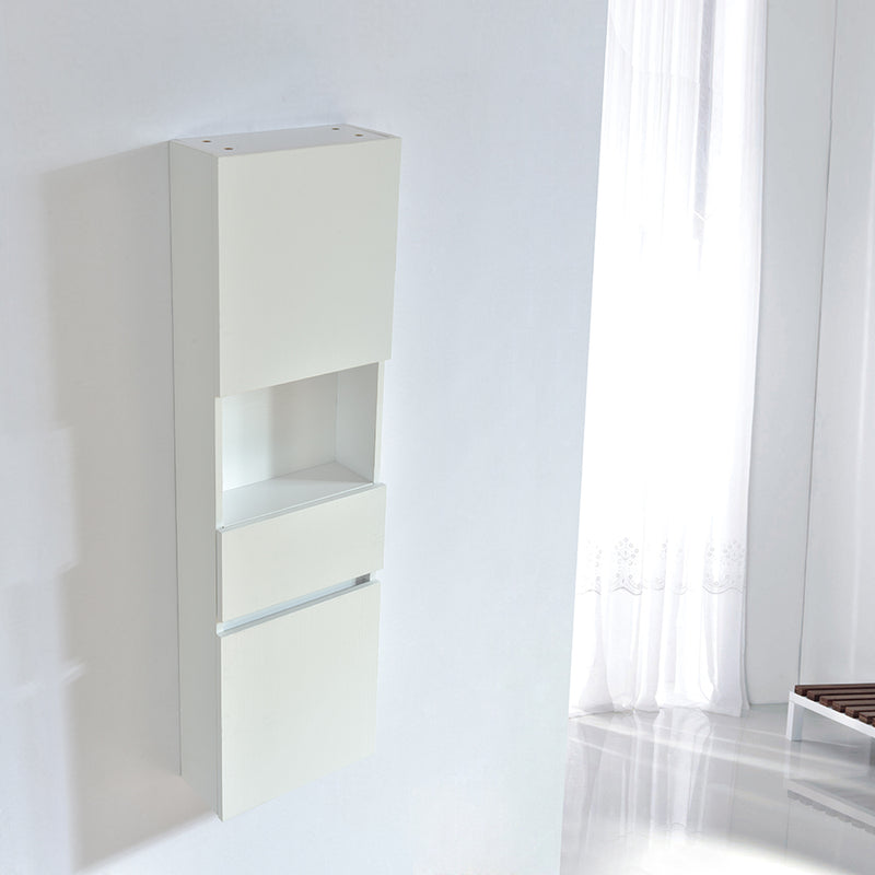 Grande armoire de rangement ESSENTIEL hauteur 120 cm, mélaminé blanc