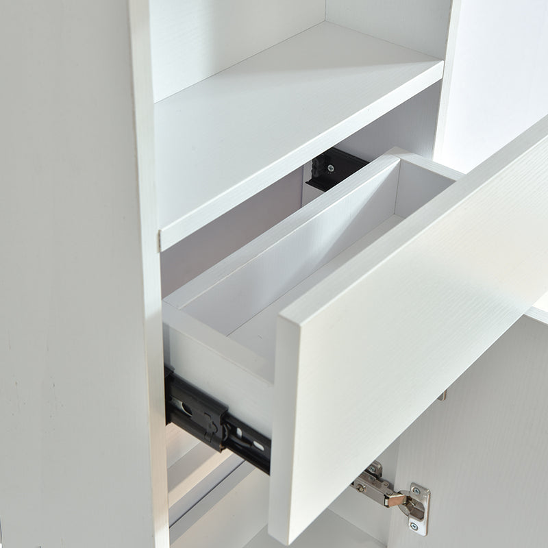 Grande armoire de rangement ESSENTIEL hauteur 120 cm, mélaminé blanc