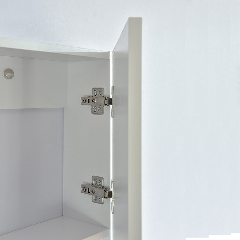 Grande armoire de rangement ESSENTIEL hauteur 120 cm, mélaminé blanc