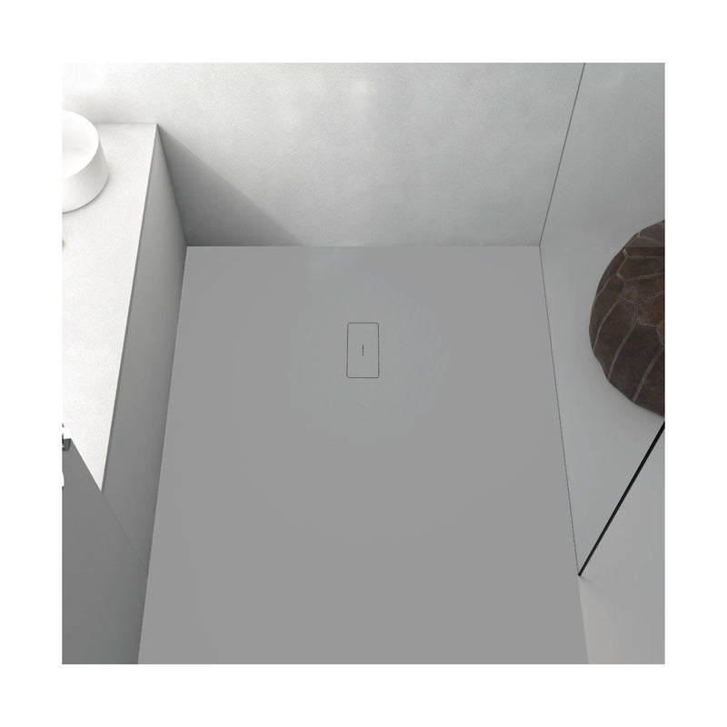 Receveur de douche extra plat FUSION en résine surface ardoisée - béton - Le monde du bain