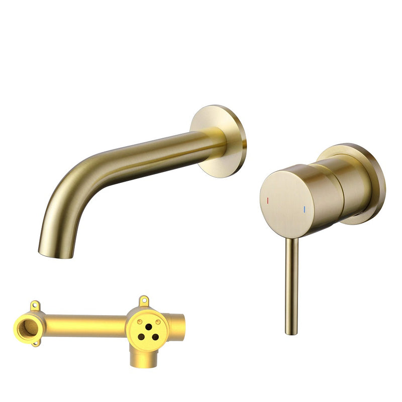 Robinet mitigeur mural encastré 2 trous PIZO dorée or
