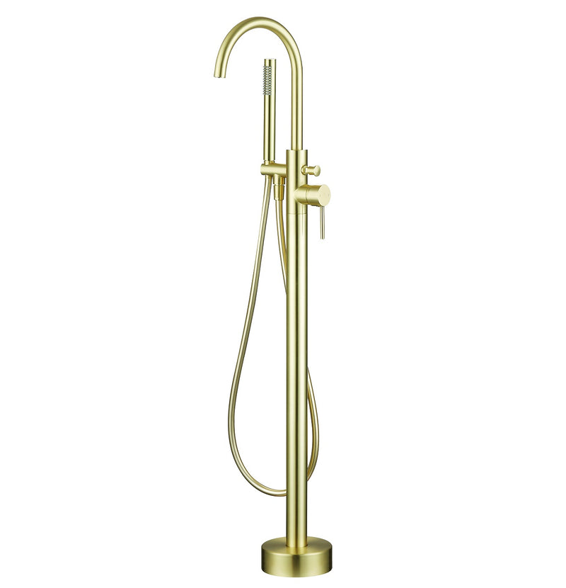 Robinet mitigeur bain/douche sur pied DEBRIO or brossé